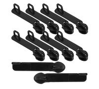 Toddmomy Kit de Réparation Tirettes de Fermeture Éclair en Nylon Résistant Lot de 10, Curseurs Noirs pour Valises, Usage Facile pour Déplacements et Voyages