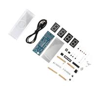 Toddmomy Kit d'Horloge Numérique DIY à Puce Unique Affichage LED Boîtier Vert Kit Électronique à Monter Soi-Même Horloge Scm Compacte et Légère pour Apprentissage et Bricolage