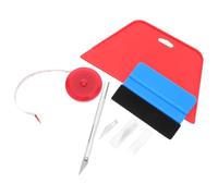 Toddmomy Kit D'outils de Pose de Papier Peint et Film Automobile 9 Pièces avec Raclette sans Bulles, Couteau de Découpe Précis, Ruban à Mesurer et Outils de Vernissage pour Bricolage Mural
