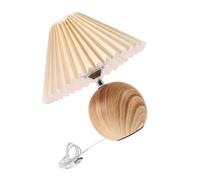 Toddmomy Lampe de Chevet avec Abat-jour Plissé Lampe de Table USB à Lumière Chaude Fixe de Bureau Décorative pour Chambre et Salon