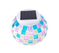 Toddmomy Lampe Solaire Led Étanche De Jardin, Boule De Verre Rouge Et Bleu, Décoration Extérieure Pour Jardin Et Balcon, Lampe Solaire à Énergie Gratuite, Éclairage Automatique Crépuscule à L'aube