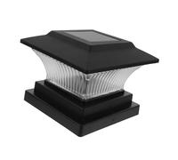 Toddmomy Lampe Solaire Poteau LED Chauffée Noire Éclairage Jardin et Lumière Colonne pour Terrasse et Patio avec Batterie Intégrée