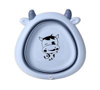 Toddmomy Lavabo Pliable Pour Bébé En Plastique Bleu Clair, Bassin Garçon Et Filles Cartoon, Compact Et Portable, Salle De Bain Et Voyage, Pliable Crochet Mural, Léger Et Pratique