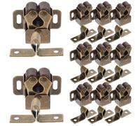 Toddmomy Loquet de Porte à Bascule Marron 20 Pièces Clip Verrouillage Bille, Surface Peinte Résistante pour Placard et Salon