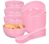 Toddmomy Lot de 10 bols et cuillères pour mélanger la pâte à modeler Crystal Mud - Gobelets réutilisables en plastique PP - Petits bols de préparation polyvalents - Antiadhésifs et faciles à