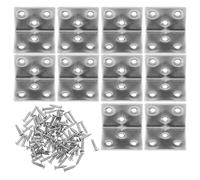 Toddmomy Lot de 10 Équerres D'angle en Acier Inoxydable de L 90°, 6 Trous avec 70 Vis, Support de Renfort pour Meubles et Étagères, Fixation Robuste pour Armoires Cuisine et Cadres en