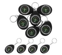Toddmomy Lot de 10 Mini-boussoles Portables pour l'extérieur : Porte-clés pour la randonnée et Le Camping - Outils de Navigation de Survie pour Le Camping et la randonnée.