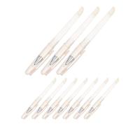 Toddmomy Lot de 10 Tubes en Plastique Transparent pour Stylos Rechargeables avec Gomme Effaçable, Prise Souple, Accessoires Bureau pour École et Bureaux