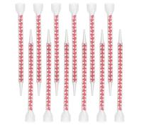 Toddmomy Lot de 12 Buses de Mélangeur Plastique Longue Spirale pour Colle Époxy, Outil D'extension de Buse à Calfeutrer, Dosage Précis pour Joints Carrelage la Cuisine et Salle de Bain