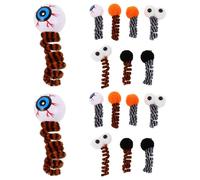Toddmomy Lot de 16 Jouets pour Chat en Forme de Globe oculaire pour Halloween et Printemps, Boules à Ressort en Spirale, Jouets interactifs à mâcher pour Chaton, pour l'intérieur, Les fêtes et Les