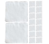 Toddmomy Lot de 16 Protège-Couches Doux pour La Peau de Bébé, en Mousseline Blanche, 100% Coton, Absorbants Et Réutilisables, Carrés Plats en Pur Coton, Indispensables pour L'apprentissage de La