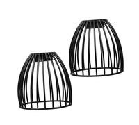 Toddmomy Lot De 2 Abat-Jours En Style Cage À Oiseaux Style Vintage Pour Plafonnier De Chambre À Coucher En Maille Forgé Noir