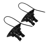 Toddmomy Lot de 2 Bouchons de Valve pour Bateau Gonflable - Adaptateur de Valve d'air pour Kayak avec Cordon - Ensemble de couvercles Noirs pour canoë, Paddle et dériveur