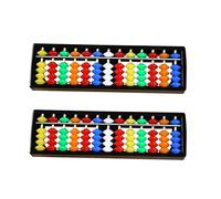Toddmomy Lot de 2 bouliers en plastique coloré pour enfants - Outil d'apprentissage mathématique pour la maison et la salle de classe - Favorise le comptage, l'addition et la soustraction