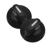 Toddmomy Lot de 2 Boutons de Commande Noirs en Abs pour Minuterie de Cuisinière et Four, Axe 6mm, Faciles à Saisir et Entretien sans Effort pour Appareils Cuisine