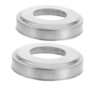 Toddmomy Lot de 2 Caches Rampe Piscine en Acier Inoxydable 102x51 Mm pour Mains Courantes et Échelles de Piscine Enterrée, Accessoires Robustes Antirouille pour Stabilisation