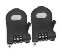 Toddmomy Lot de 2 Cadenas Codés Antivol Vélo et Snowboard Câble Antivol en Acier Sécurisé et Léger Noir Câble Télescopique Compact pour Protection Vtt et Planche de Ski Usage Extérieur