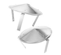 Toddmomy Lot de 2 Chapeaux de Cheminée Anti-Pluie en Métal Protection Le Vent pour Conduit D’Évacuation de Fournaise Couvre-Vent Extérieur Résistant aux Intempéries pour Toit et Poêle à