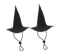 Toddmomy Lot De 2 Chapeaux Pointus pour Animaux De Compagnie Costumes d'halloween pour Chiens Costume d'halloween pour Animaux De Compagnie Cache-Œil De Pirate Petit Chapeau De