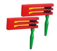 Toddmomy Lot De 2 Cliquets En Bois Traditionnels Antibruit Double Couche, Jouets Sonores Éducatifs Pour Garçon Et Filles, Instruments Musicaux Pour Fêtes, Événements Sportifs Et Jeux D’extérieur