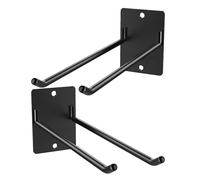 Toddmomy Lot de 2 Crochets Muraux en Métal Noir pour Rangement Suspendu D’Outils de Jardin Porte-Outils Robuste et Résistant aux Intempéries Support pour Balais Pelles Râteaux