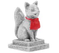 Toddmomy Lot de 2 figurines de renard du sanctuaire Mini inari pour le sanctuaire zen Accessoires de jardin Ornement renard en Inari Statue de table de sable Sanctuaire de chance Résine Bac à sable