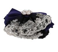 Toddmomy Lot de 2 Filets à Cheveux Bleus en Polyester et Acier, Pinces à Chignon Élégantes pour Femmes, Coiffure Soignée et Cheveux Bien Fixés, pour Occasions Formelles