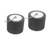 Toddmomy Lot De 2 Foyers D'Extérieur Portables en Acier Inoxydable Noir