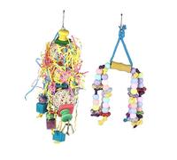 Toddmomy Lot De 2 Jouets À Mâcher pour Perroquets Morsures Doiseaux Cordes À Dessiner Jouet À Suspendre Amusant Et Sûr pour Oiseaux De Compagnie Couleur Aléatoire