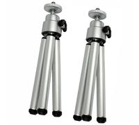 Toddmomy Lot de 2 Mini Trépieds en Alliage d'Aluminium Argenté Pince pour Smartphone Perche à Selfie à Main Flexible Support Portable Stable Compatible Téléphones et Appareils Photo