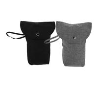 Toddmomy Lot de 2 Paquets à Couches Imperméables Petit Format pour Bébé Organiseur Portable pour Couches Humides et Sèches Pochette de Voyage Pratique en Noir et Gris