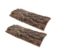 Toddmomy Lot De 2 Plateformes De Repos en Résine pour Reptiles Plateforme Flottante pour Se Prélasser sur Un Rocher pour Tortues Fond De Terrarium Marron