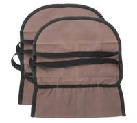 Toddmomy Lot de 2 Pochettes à Outils en Toile Robuste Petit Paquet à Outils Multi-Usages Compartiments Multiples Organisateur Enroulable pour Rangement D’Outils de Bricolage et