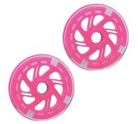 Toddmomy Lot de 2 Roues Auxiliaires Vélo Garçon et Filles PU Rose Roulements, Roues Silencieuses et Lumineuses, roulettes Stabilisatrices Antidérapantes pour Apprentissage Sécurisé