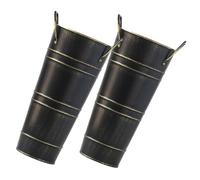 Toddmomy Lot de 2 Seaux à Fleurs Vintage en Fer Noir, Style Rustique, Décor Rétro, pour Maison et Bureau, Vase à Fleurs Séchées Décoratif