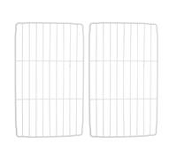 Toddmomy Lot de 2 Séparateurs D'étagères en Fil Métallique Blanc 28×17 Cm pour Réfrigérateur et Congélateur, Rangement Interne Optimisé, Grille Résistante pour Espace la Cuisine Organisé