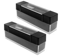 Toddmomy Lot de 2 Sets de Brosses Antistatiques pour Disques Vinyles et Stylets Kit de Nettoyage Complet Noir 3 Pièces Brosse de Nettoyage pour Aiguille et Platine Entretien Audio