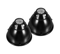Toddmomy Lot de 2 Sets de Couvercles Résistants la Chaleur pour Lampes Chauffantes Reptiles 5,8 Pouces, Abat-Jour en Métal pour Terrarium, Protection Anti-brûlure Ventilation, Compatible