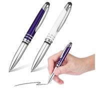 Toddmomy Lot de 2 stylos à bille lumineux avec pointe stylet pour écran tactile - Noir - Pour tablette universelle et smartphone