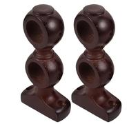 Toddmomy Lot de 2 Supports de Tringle à Rideaux Muraux en Bois Robustes Structure Double pour Chambres et Salons, Capacité de Charge Renforcée et Design Élégant