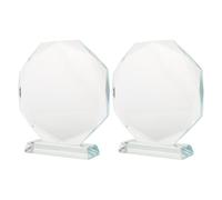 Toddmomy Lot de 2 trophées en Cristal Vierges : Coupes Transparentes pour récompenser Les employés, Cadeaux d’invités, Prix de compétitions Sportives, décoration de Bureau, Souvenir de lauréat