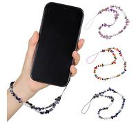 Toddmomy Lot de 3 Chaînes de Téléphone Perlées Perles et Pierres, Légères et Faciles à Transporter, Design Exquis, pour Clés et Lecteurs de Musique Couleur Aléatoire