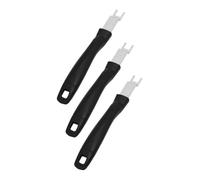 Toddmomy Lot De 3 Lève-grilles en Acier Inoxydable Résistant à La Chaleur Poignée Noire Anti-brûlure pour Barbecue, Ustensiles La Cuisine Extérieure Pratiques Et Solide