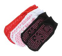 Toddmomy Lot de 3 Paires de Chaussettes Chauffantes Auto-Chauffantes en Coton, Élastiques et Lavables, pour Soulager Douleurs et Fatigue, Usage Mixte, Couleur Aléatoire Plusieurs Styles