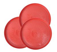 Toddmomy Lot De 3 Plateaux De Démarrage pour Poulets en Plastique Rouge pour L'Extérieur pour Nourrir Les Poussins Les Oiseaux Les Volailles Et Les Bébés
