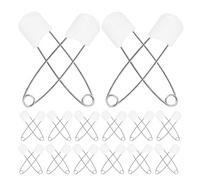 Toddmomy Lot de 30 Grandes Épingles de Sûreté pour Couches Lavables en Alliage de Zinc et Polypropylène Blanc Broches Non Irritantes et Polyvalentes pour Bébé Pratiques pour Change