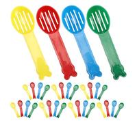 Toddmomy Lot de 32 Pelles à Sable pour Hamster en Plastique Léger, 4 Couleurs Assorties, Tamis à Litière pour Petits Animaux, Nettoyage Facile des Cages et Habitats de Chinchillas,