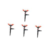 Toddmomy Lot De 4 Arroseurs Rotatifs Automatiques pour Pelouse Arrosage De Jardin en Plastique Orange
