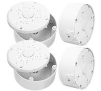Toddmomy Lot de 4 Boîtes de Jonction pour Caméra de Sécurité Boîtes de Rangement Extérieures pour Câbles Électriques Fixation Plafond Protection Étanche pour Vidéosurveillance Gestion