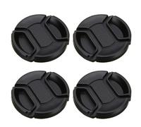 Toddmomy Lot de 4 Bouchons D’Objectif à Pincement Central Étanches pour Appareil Photo 55 MM Cache-Objectif Anti-Poussière Compact et Léger Protection Solide pour Lentilles de Caméra